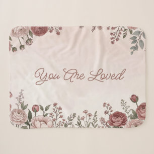 Du wirst geliebt Blumen-Sherpa-Decke Sherpadecke