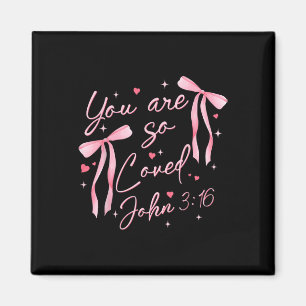 Du wirst geliebt Boho Valentinstag Coquette Bogen  Magnet