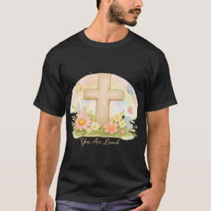 Du wirst geliebt Christliche Ermutigung Regenbogen T-Shirt