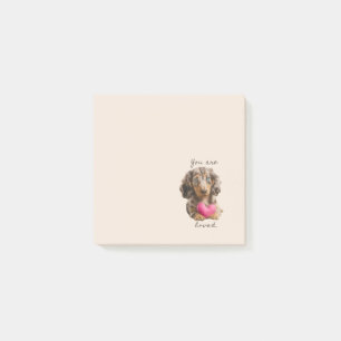 Du wirst geliebt – Süße Dachshund-Haftnotizen Post-it Klebezettel