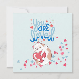Du wirst geliebte Katzen Valentinstag Feiertagskarte