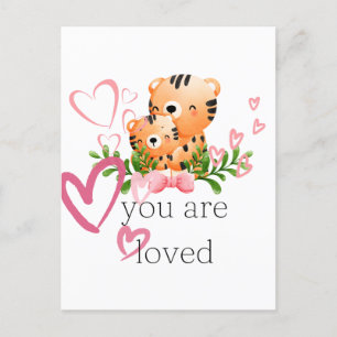 Du wirst geliebter Tiger Grußkarte Postkarte
