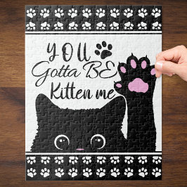 Du wirst Kitte Me Funny Cat Pattern