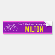 "Du wirst mich auf meinem Fahrrad in MILTON finden