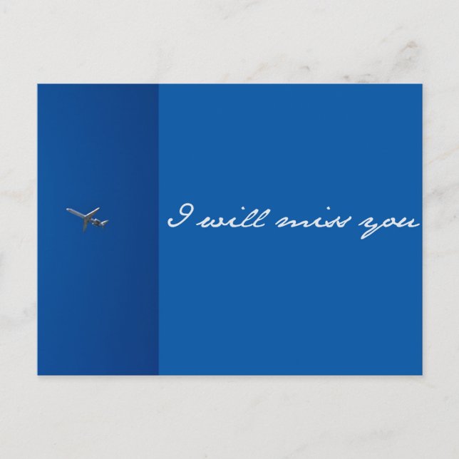 Du wirst mir fehlen! postkarte (Vorderseite)