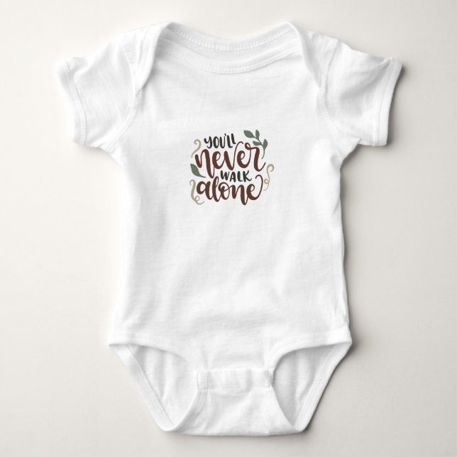 Du wirst nie allein gehen baby strampler (Vorderseite)