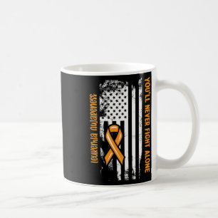 Du wirst niemals allein kämpfen Blutkrebs Leukämie Kaffeetasse
