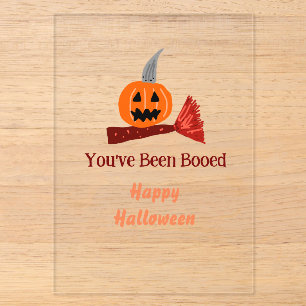Du wurdest ausgebuht Frohes Halloween Kürbisesen B Acryleinladungen