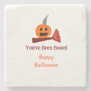 Du wurdest ausgebuht Frohes Halloween Kürbisesen B Steinuntersetzer