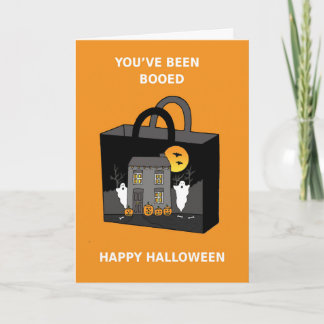 Du wurdest ausgebuht Halloween-Tasche Karte