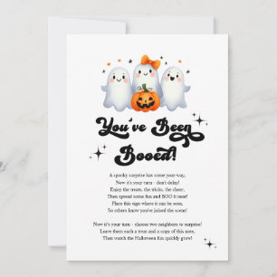Du wurdest ausgebuht Halloween-Viertel-Spielkarte Einladung