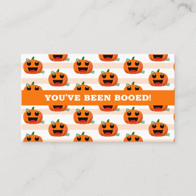 Du wurdest gebrannt Halloween-Bootkorb Visitenkarte (Vorderseite)