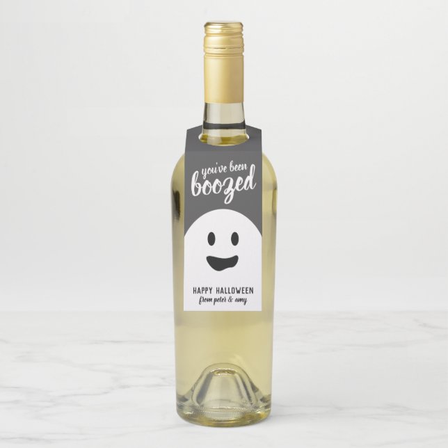 Du wurdest geschoben - Funny Halloween Party Flasc Flaschenanhänger (Auf Flasche)
