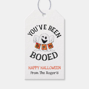 Du wurdest Niedlichen Halloween-Geist gebootet Geschenkanhänger