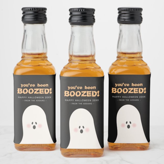 Du wurdest zu Halloween Niedlicher Geist gestärkt Alkoholflaschenetikett (Flaschen)