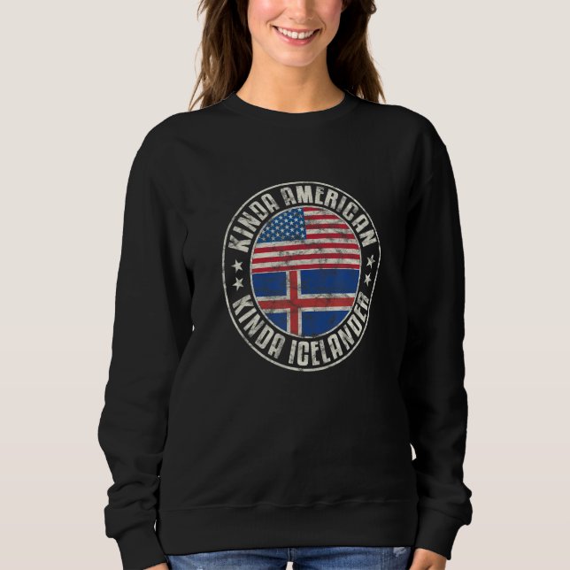 Dual Citizenship American Icelander Iceland Usa Fl Sweatshirt (Vorderseite)