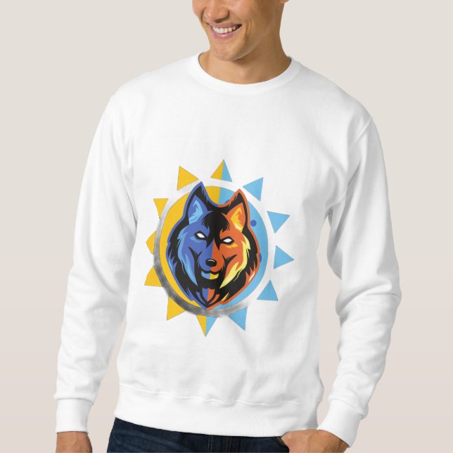 Dual Color Wolf Sweatshirt (Vorderseite)