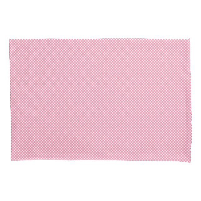 Dual images of a rectangular pink gingham-patterne kissenbezug (Vorderseite)
