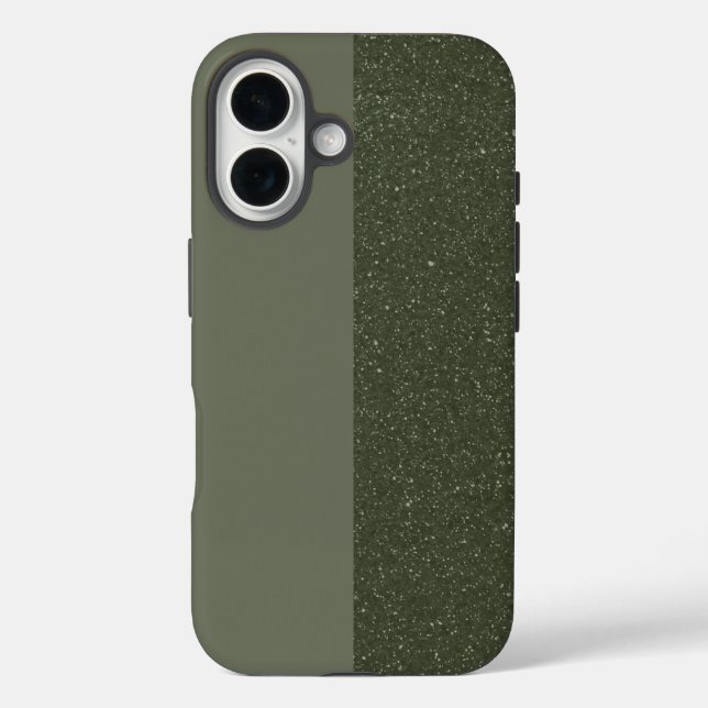 Dual Moss Texture iPhone 16 Fall - Custom Ready Hülle (Rückseite)