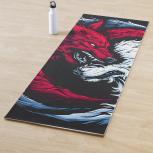 Dual Wild Lunar Wolf Yogamatte