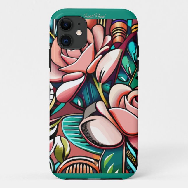 Duale Rose: Eine spektakuläre Blumenübereinkunft Case-Mate iPhone Hülle (Rückseite)