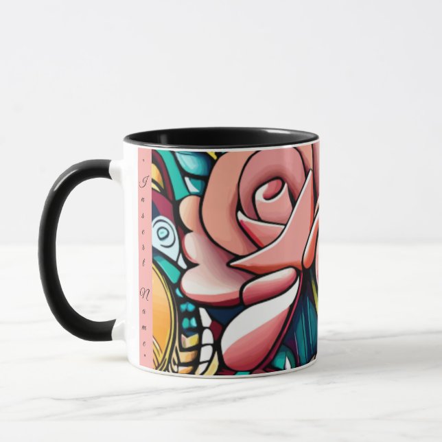 Duale Rose: Eine spektakuläre Blumenübereinkunft Tasse (Links)
