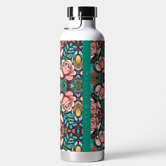 Duale Rose: Eine spektakuläre Blumenübereinkunft Trinkflasche (Rechts)