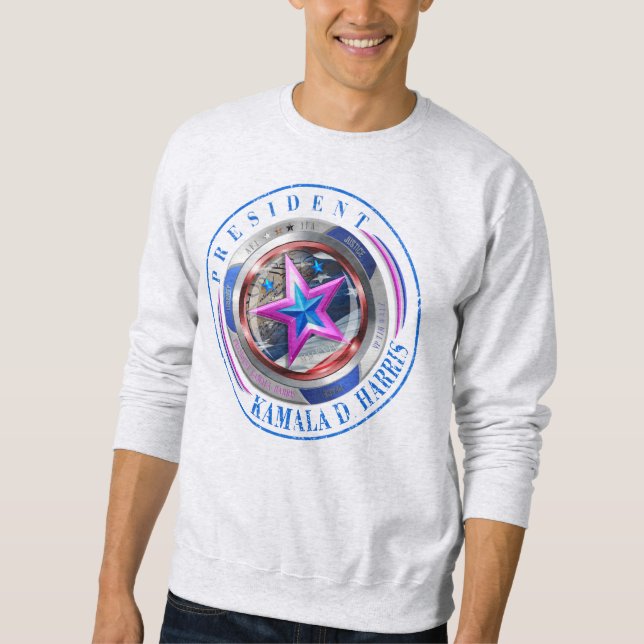 Duale Seite Harris-Walz Wing/Briefmarke Medallion Sweatshirt (Vorderseite)