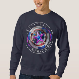 Duale Seite Harris-Walz Wing/Briefmarke Medallion Sweatshirt