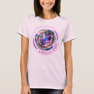 Duale Seite Harris-Walz Wing/Briefmarke Medallion T-Shirt