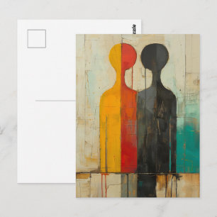 Dualität – Abstrakte Figuren von Licht und Schatte Postkarte