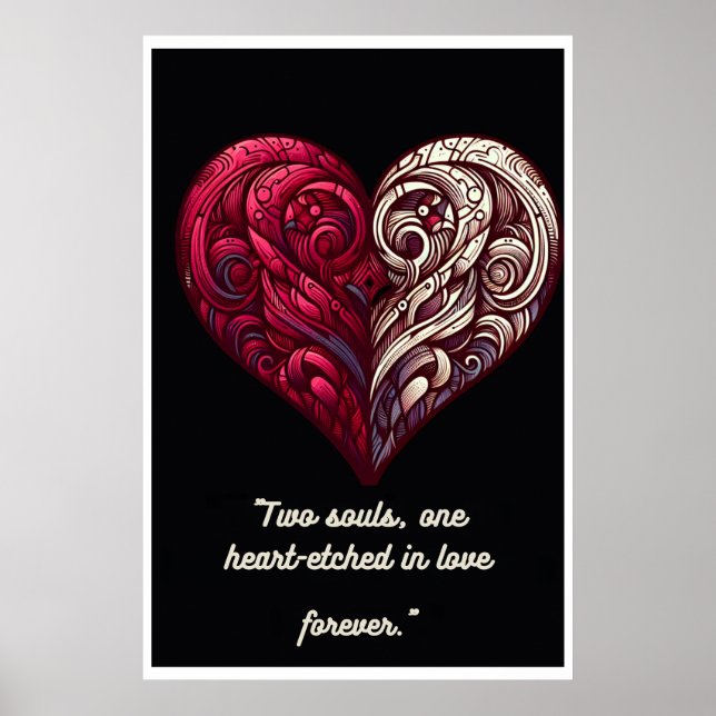 "Dualität der Liebe: Ewige Verbindung" Poster (Vorne)