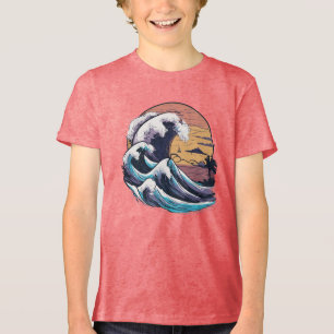Dualität der Natur - ruhiger Strand und Sturm von  Tri-Blend Shirt