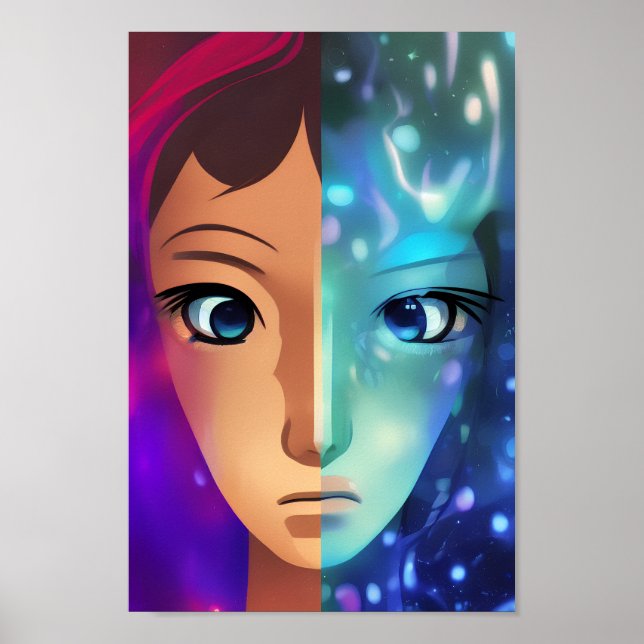 Dualität enthüllt Abstraktes Konzept der doppelten Poster (Vorne)