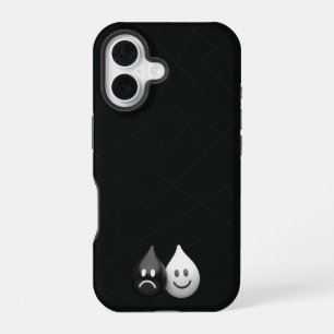 Dualitätstränen – Glückliche & Traurige Minimalist iPhone 16 Hülle