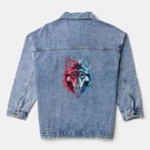 Duality Wolf - Roter und Blauer Geist Kunst
