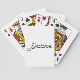Duane klassischer Retro Namensentwurf Spielkarten