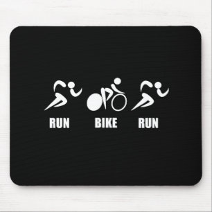 Duathlon-Lauffahrrad-Lauf Mousepad