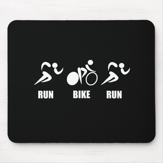 Duathlon-Lauffahrrad-Lauf Mousepad (Vorne)