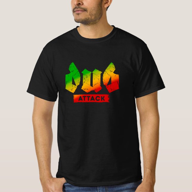 Dub Attaque Rasta Colours Reggae T-shirt (Devant)