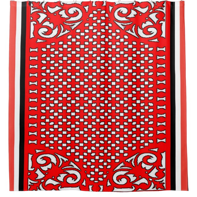 Dub-Dub-Dub Blumenduschvorhang Duschvorhang (Vorderseite)