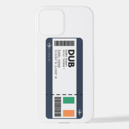 DUB Dublin Boarding Pass - Irland Ticket iPhone 12 Hülle