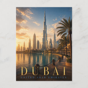 Dubai Burj Khalifa REALMS Postkarte