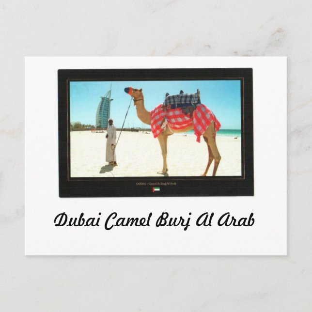 Dubai Camel Burj Al Arab Postkarte (Vorderseite)