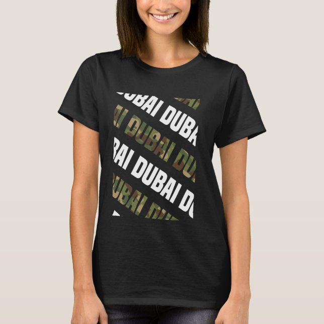 Dubai Camouflage Pattern Green Camouflage T-Shirt (Vorderseite)
