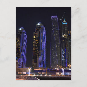 Dubai Cayan Tower in der Nacht Postkarte