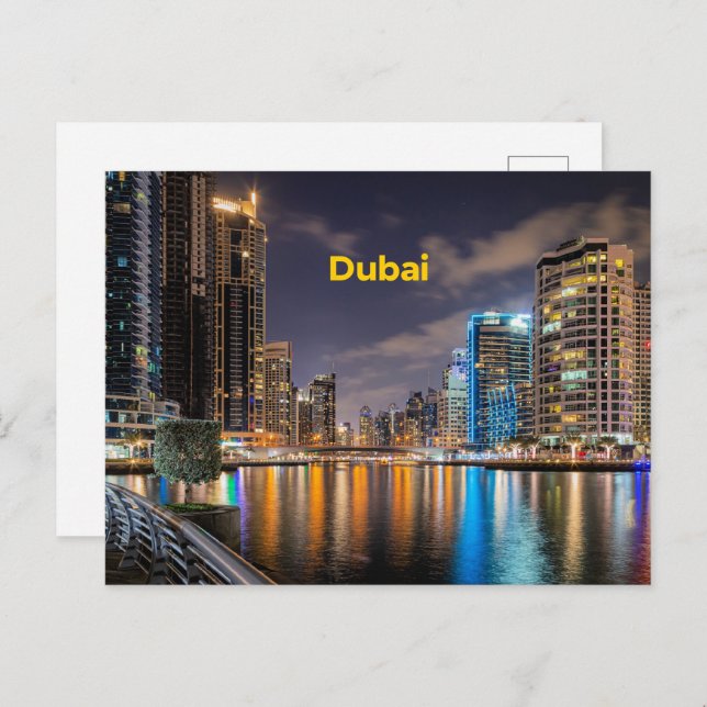 Dubai Cityscape Postkarte (Vorne/Hinten)