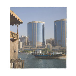 Dubai, Dubai, Dubai Creek. Dhow Cruises Channel Notizblock