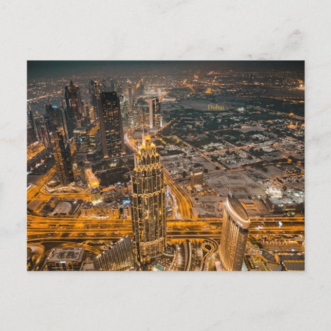 Dubai Emirates, Burj Khalifa, Postkarte (Vorderseite)