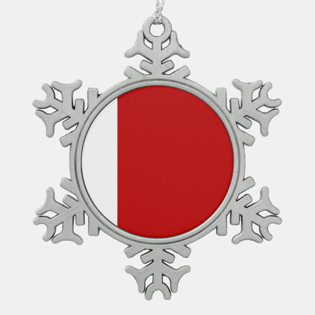 Dubai-Flagge Schneeflocken Zinn-Ornament (Vorderseite)